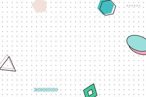 flat dotted grid geometric memphis background vector