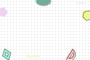 flat dotted grid geometric memphis background vector