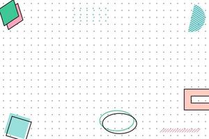 flat dotted grid geometric memphis background vector