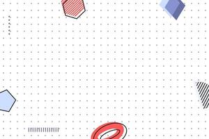 flat dotted grid geometric memphis background vector