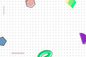 flat dotted grid geometric memphis background vector