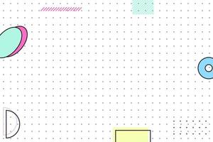 flat dotted grid geometric memphis background vector