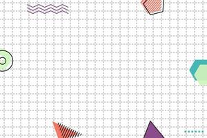 flat dashed grid geometric memphis background vector