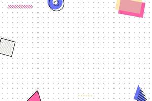 flat dotted grid geometric memphis background vector