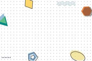 flat dotted grid geometric memphis background vector