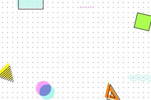 flat dotted grid geometric memphis background vector