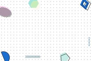 flat dotted grid geometric memphis background vector