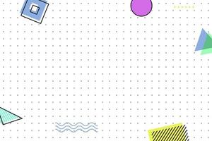 flat dotted grid geometric memphis background vector