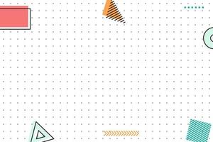 flat dotted grid geometric memphis background vector