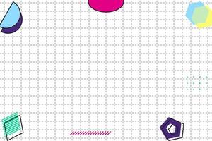 flat dashed grid geometric memphis background vector