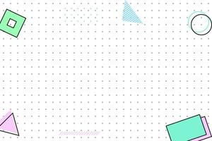 flat dotted grid geometric memphis background vector