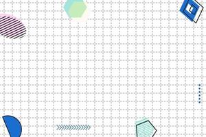 flat dashed grid geometric memphis background vector