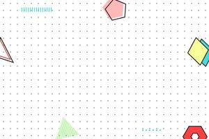 flat dotted grid geometric memphis background vector