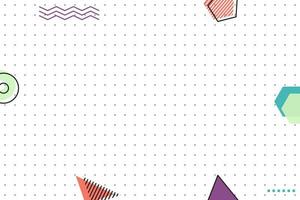 flat dotted grid geometric memphis background vector