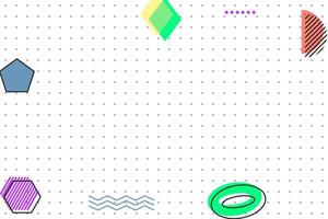 flat dotted grid geometric memphis background vector