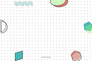 flat dotted grid geometric memphis background vector