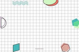 flat dashed grid geometric memphis background vector