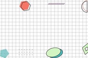 flat dashed grid geometric memphis background vector