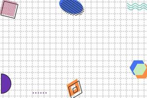 flat dashed grid geometric memphis background vector