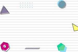 flat dashed striped lines black geometric memphis background vector