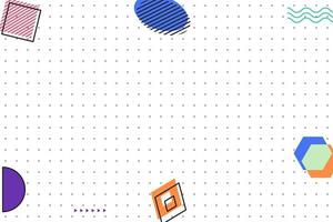 flat dotted grid geometric memphis background vector