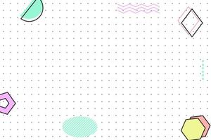 flat dotted grid geometric memphis background vector