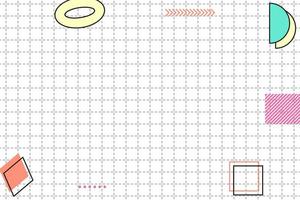 fondo de memphis geométrico de cuadrícula discontinua plana vector