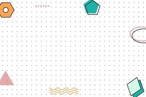 flat dotted grid geometric memphis background vector