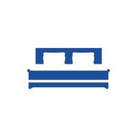 Bed vector logo design. Bed store icon logo design.