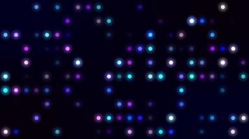 azul temático colorido brillante partícula lluvia movimiento luz luminancia ilustración noche fondo, espacio artístico bokeh velocidad matriz efecto mágico animación de fondo. video