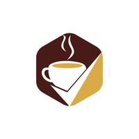 diseño de logotipo vectorial de cheque de café. taza de café con una marca de verificación. vector