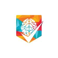 diseño del logotipo del vector de control cerebral. logotipo del icono del cerebro y la marca.