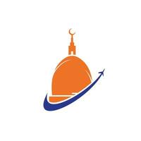 Islamic travel and tour vector logo design.
