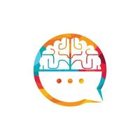 Brain chat vector logo template. Brain Consult logo design concept.