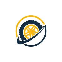 Tire travel vector logo design template.