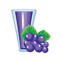 jugo de uva fresco vector