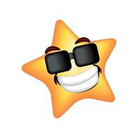 sonrisa emoji estrella vector