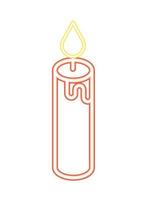 light candle neon vector