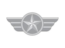 estrella insignia militar vector