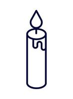 light candle icon linear vector
