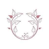 beauty organic badge style vector