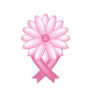 breast cancer flower vector