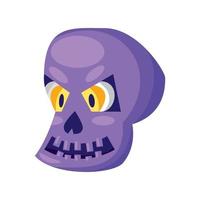 halloween scary skull vector
