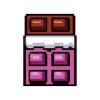 chocolate bar pixel art vector