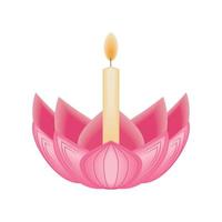 lotus with candle vector