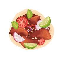 taco top view vector