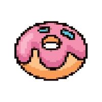 donut pixel art vector