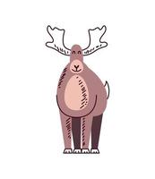 cute moose animal vector