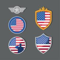 set of veterans day vector