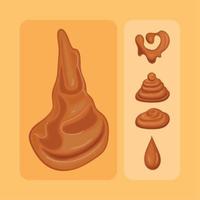 icons caramel candies vector